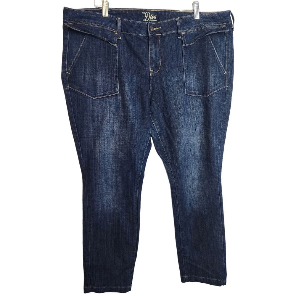 Old Navy The Diva Dark Wash Bootcut Jeans, Size 18